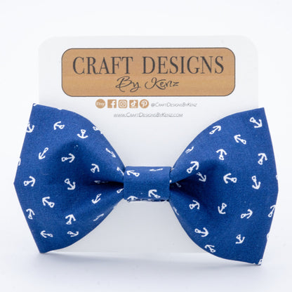 Anchor Dog Collar - Boat Dog Collar - Craft Designs By Kenz - Bowtie - Collar Set