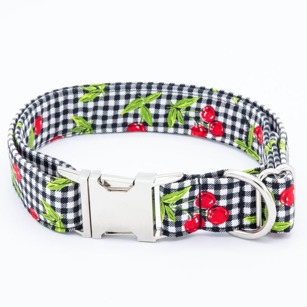 Black Cherry Dog Collar Set - Craft Designs By Kenz - XS - Collar Set