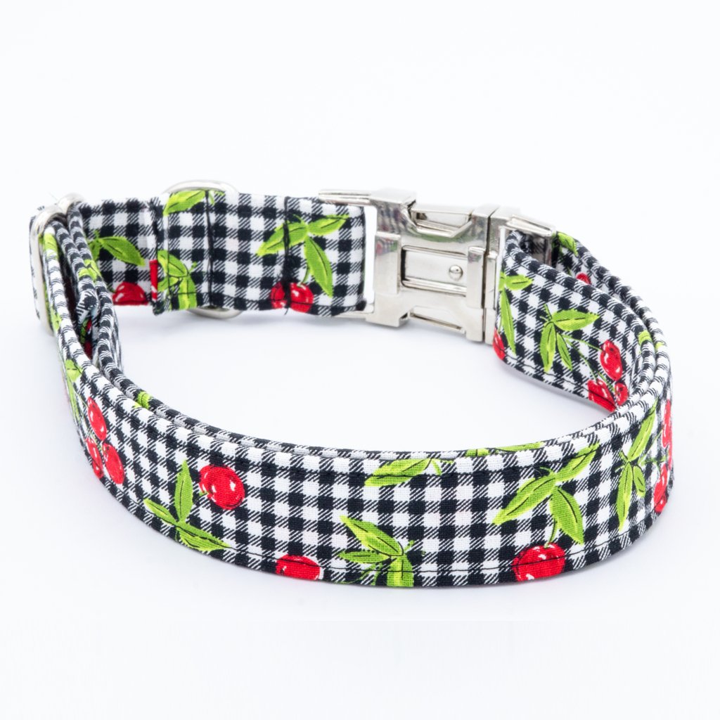 Black Cherry Dog Collar Set - Craft Designs By Kenz - XS - Collar Set