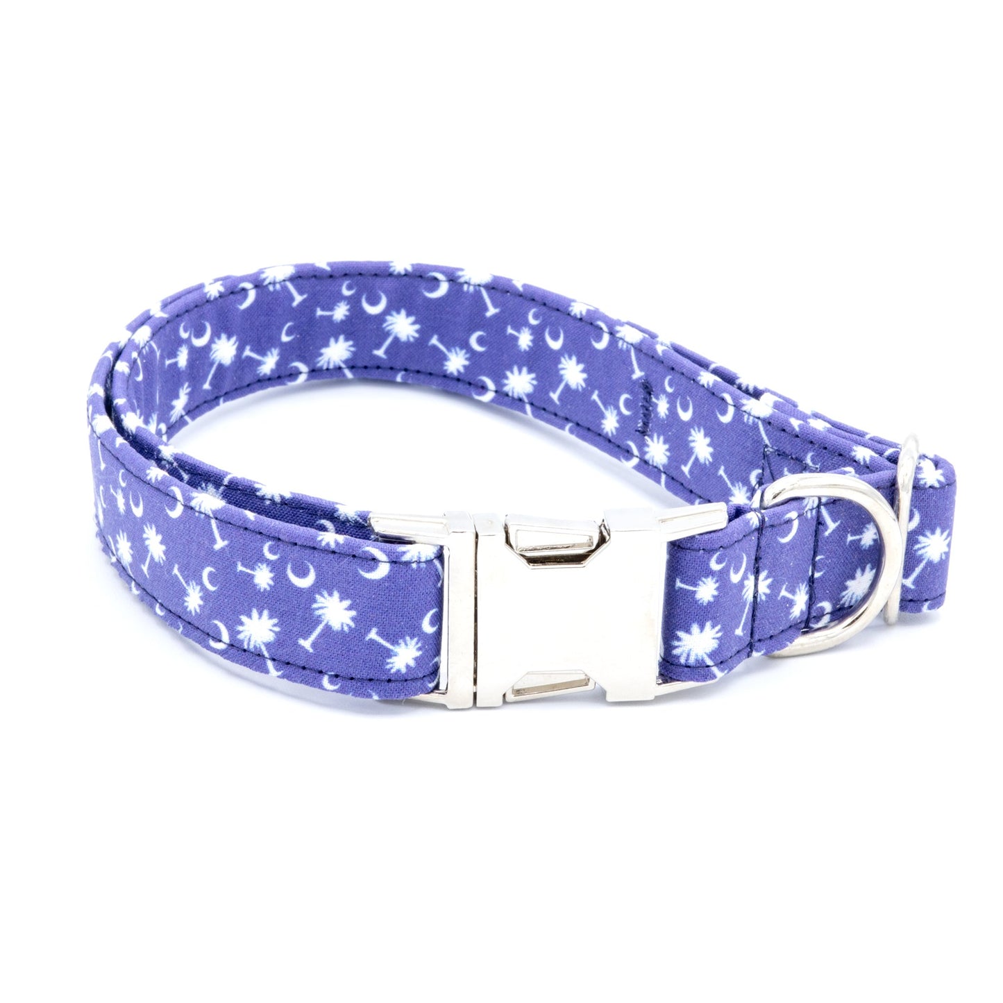 Blue Palmetto Dog Collar - Craft Designs By Kenz - XS - 