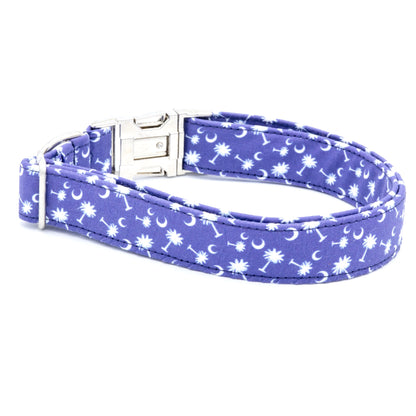 Blue Palmetto Dog Collar - Craft Designs By Kenz - XS - 