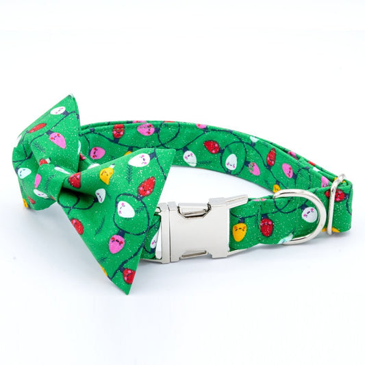 Christmas Light Dog Collar Set - Craft Designs By Kenz - XS - Collar Set