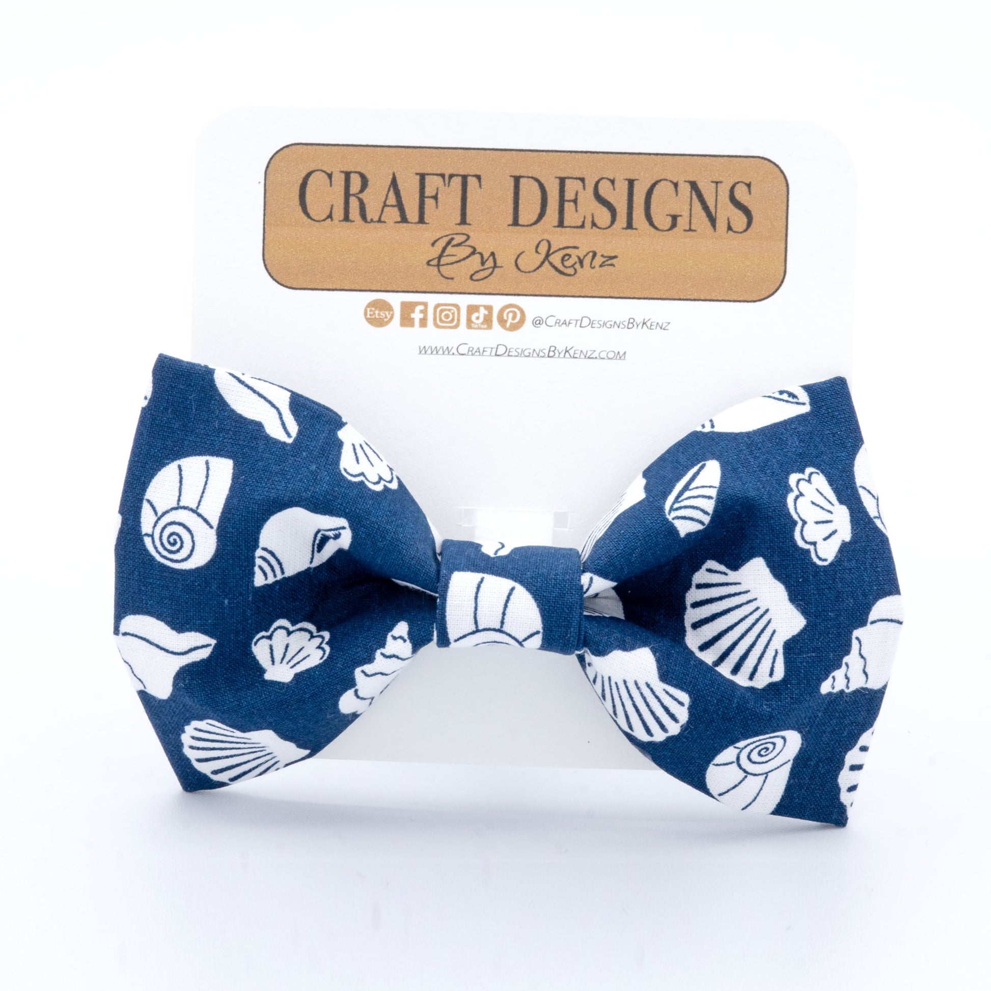 Coastal Dog Collar - Craft Designs By Kenz - Bowtie - Collar Set