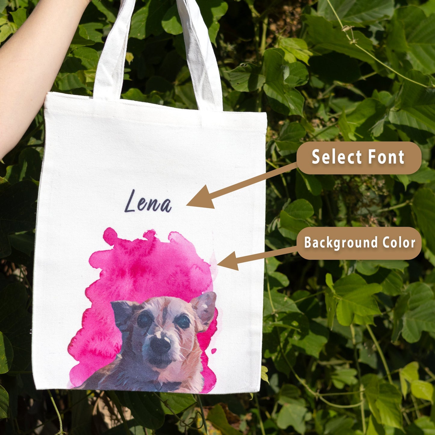 Custom Pet Tote Bag - Craft Designs By Kenz - Personalized Tote Bag - Dog Tote Bag