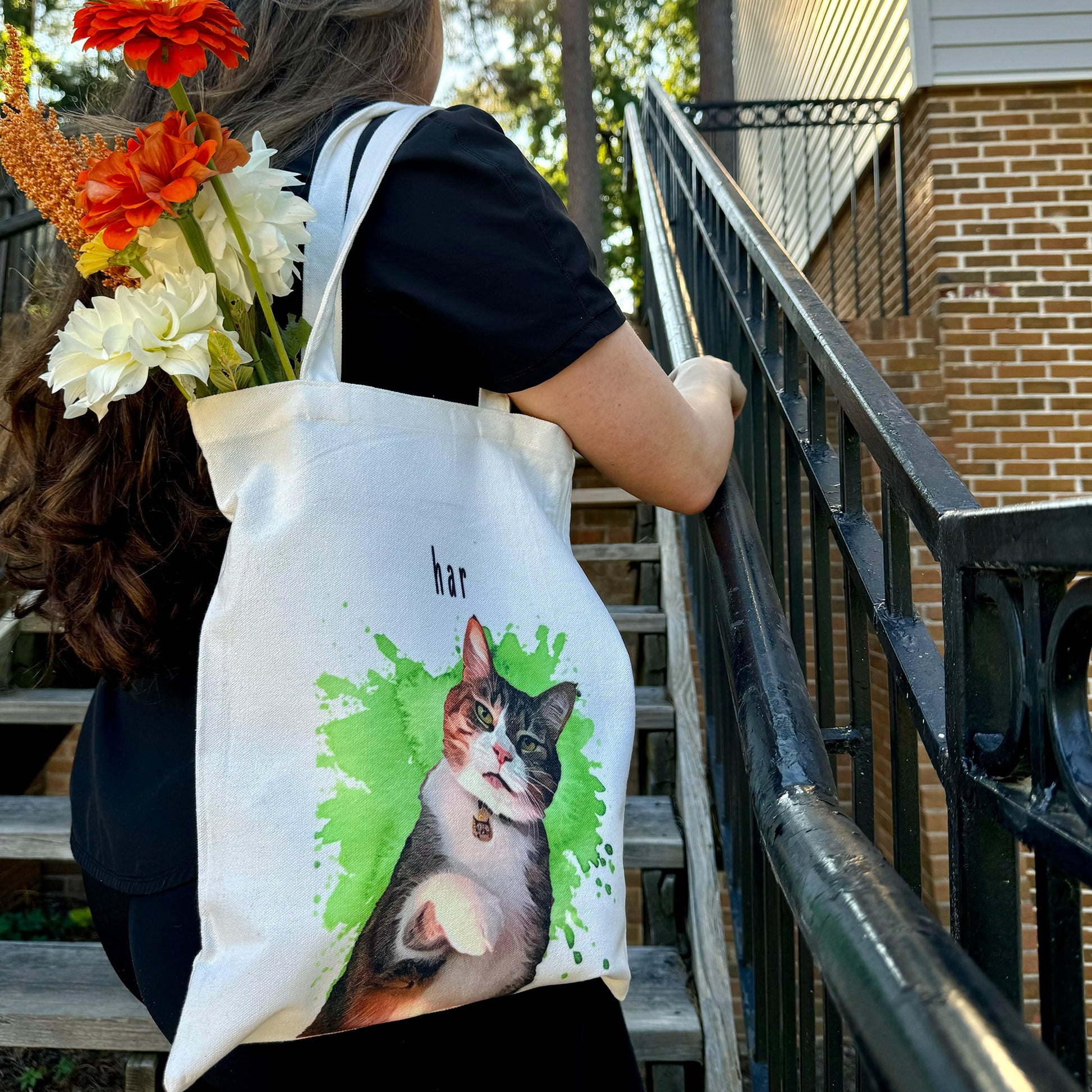 Custom Pet Tote Bag - Craft Designs By Kenz - Personalized Tote Bag - Dog Tote Bag