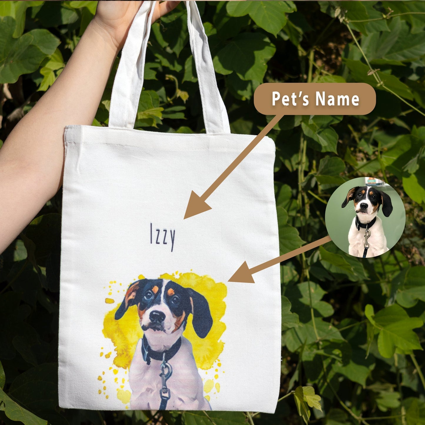 Custom Pet Tote Bag - Craft Designs By Kenz - Personalized Tote Bag - Dog Tote Bag