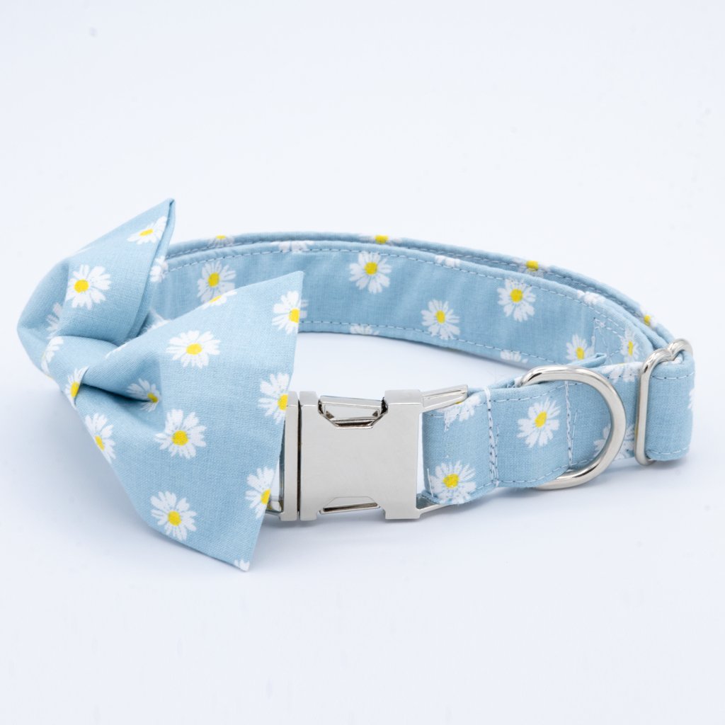 Daisy Dog Collar Set - Craft Designs By Kenz - XS - Personalized Pet Collar