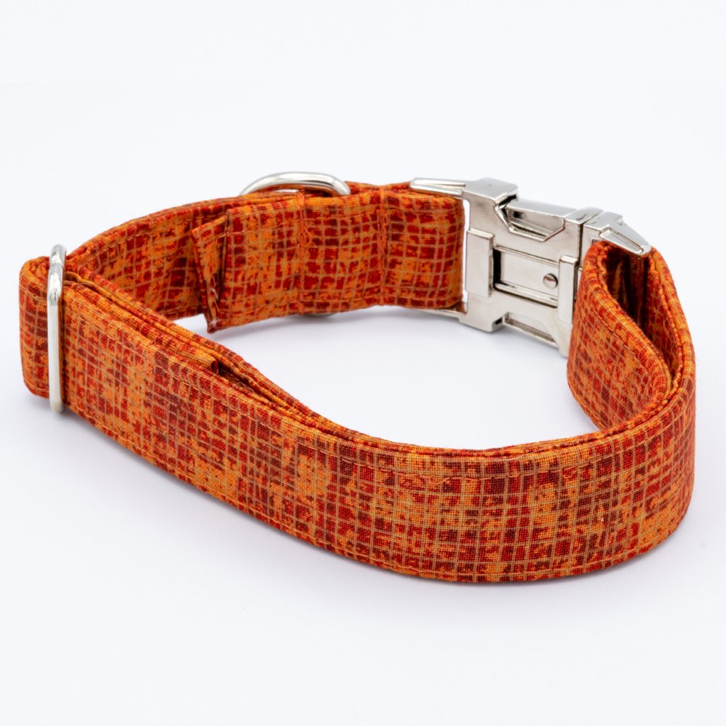 Harvest Crosshatch Collar Set - Fall Dog Collar - Craft Designs By Kenz -