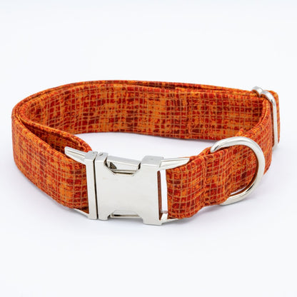 Harvest Crosshatch Collar Set - Fall Dog Collar - Craft Designs By Kenz - Collar