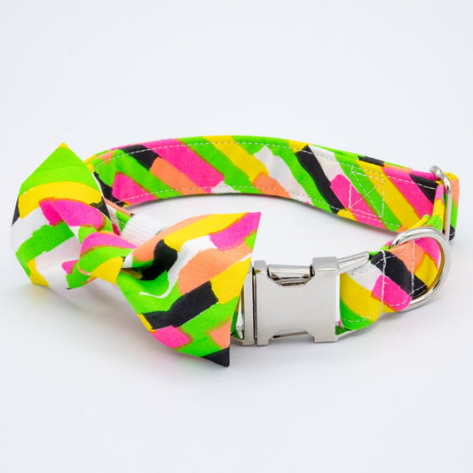 Neon Blast Collar Set - 90s Dog Collar - Craft Designs By Kenz - XS - Collar Set