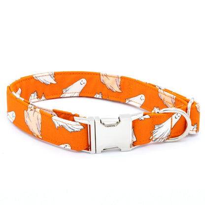 Ghost Dog Collar - Halloween Collar - Glow In Dark - Craft Designs By Kenz - XS - Collar Set