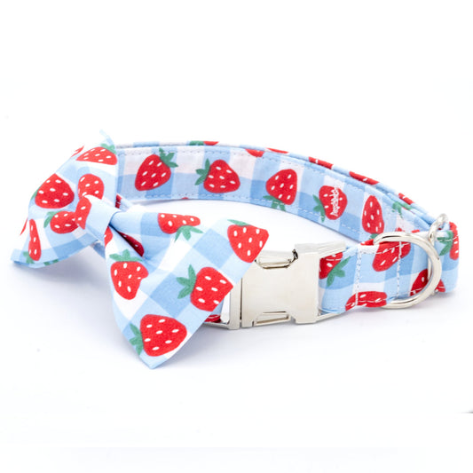 Strawberry Dog Collar - Craft Designs By Kenz - XS - Collar Set