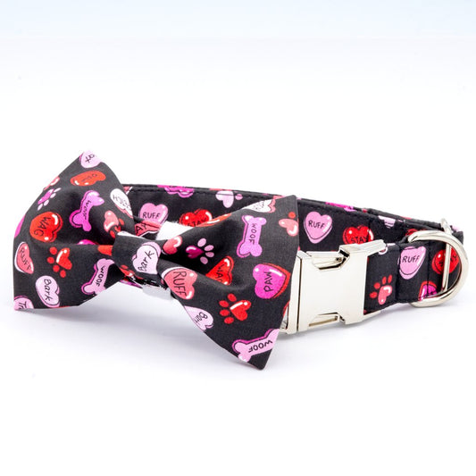 Valentines Day Paws - Craft Designs By Kenz - XS - Personalized Pet Collar